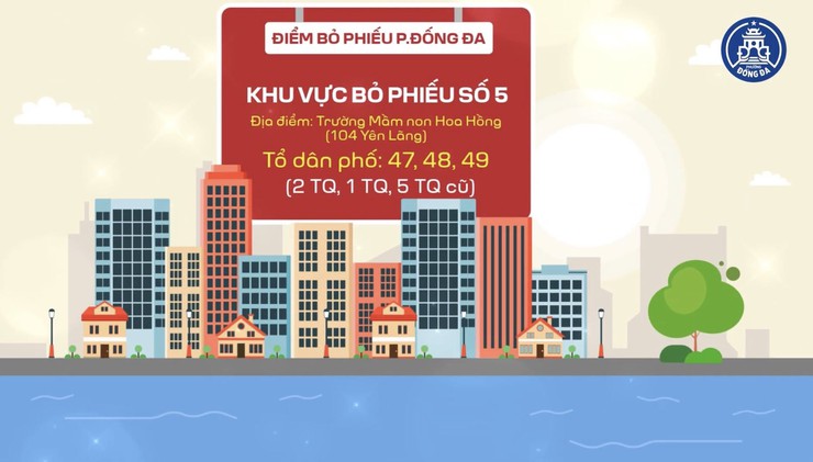 Các khu vực bỏ phiếu trên địa bàn phường Đống Đa- Ảnh 5.