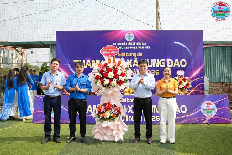 KHAI MẠC GIẢI BÓNG ĐÁ THANH NIÊN XÃ HƯNG ĐẠO LẦN THỨ II NĂM 2026- Ảnh 2.