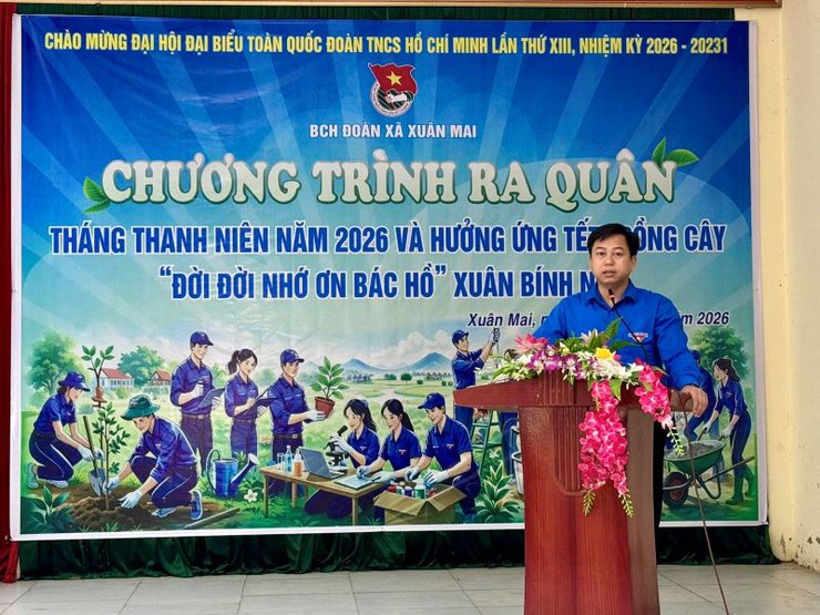 Tuổi trẻ Xuân Mai ra quân Tháng Thanh niên và phát động Tết trồng cây Xuân Bính Ngọ 2026- Ảnh 3.