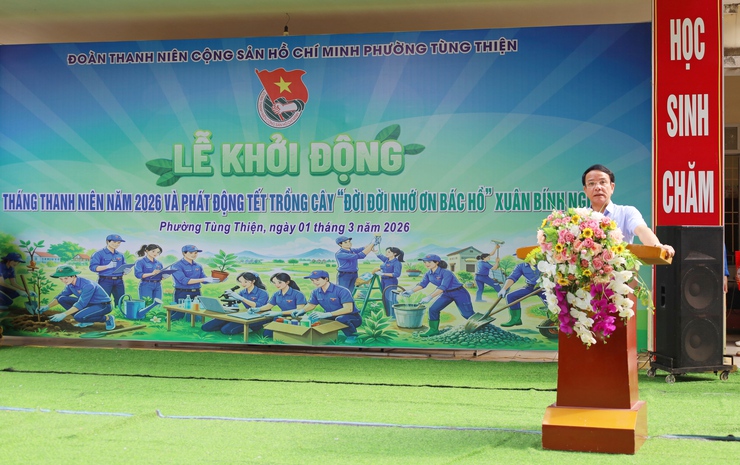 Tuổi trẻ phường Tùng Thiện khởi động Tháng Thanh niên năm 2026 và phát động Tết trồng cây Xuân Bính Ngọ- Ảnh 2.