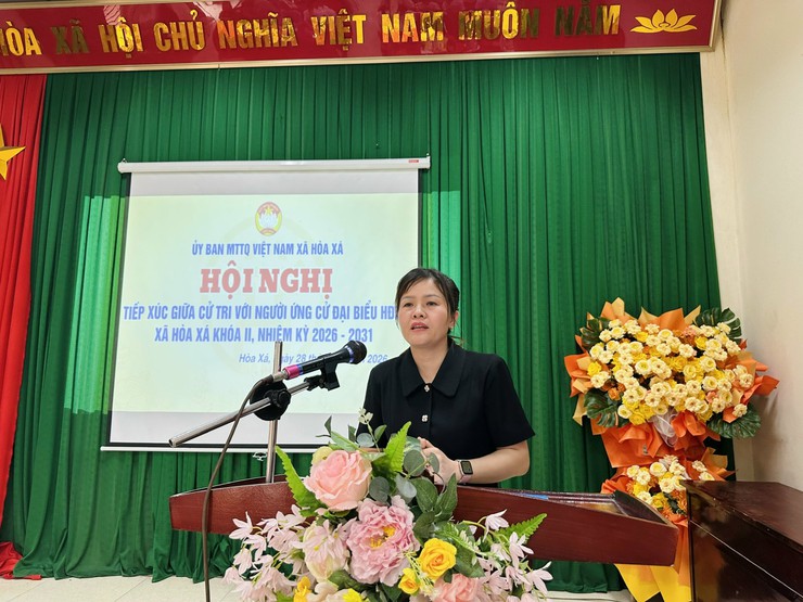 Phát huy dân chủ, trách nhiệm trong hội nghị tiếp xúc cử tri với người ứng cử đại biểu HĐND xã Hòa Xá- Ảnh 12.