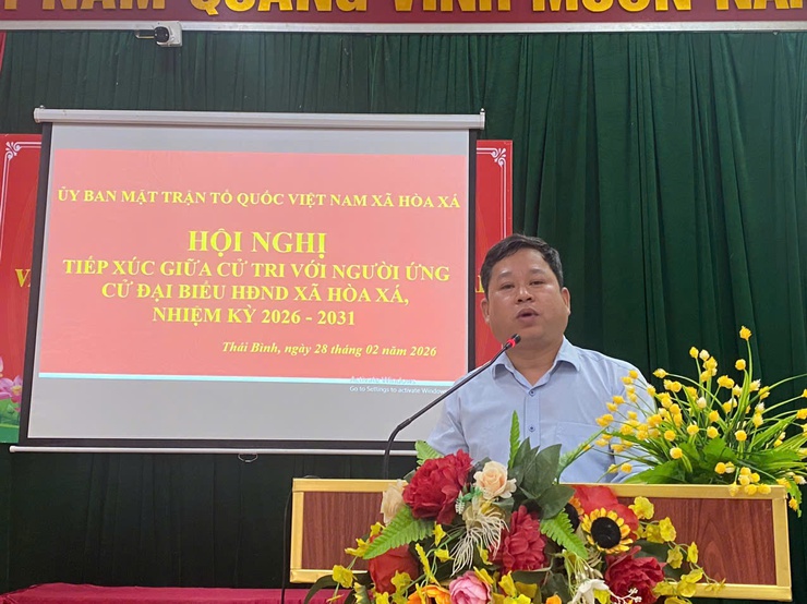 Phát huy dân chủ, trách nhiệm trong hội nghị tiếp xúc cử tri với người ứng cử đại biểu HĐND xã Hòa Xá- Ảnh 1.