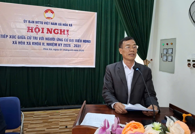 MTTQ VIỆT NAM XÃ HÒA XÁ TỔ CHỨC HỘI NGHỊ TIẾP XÚC CỬ TRI PHỤC VỤ VẬN ĐỘNG BẦU CỬ ĐẠI BIỂU HĐND XÃ KHÓA II, NHIỆM KỲ 2026–2031- Ảnh 11.
