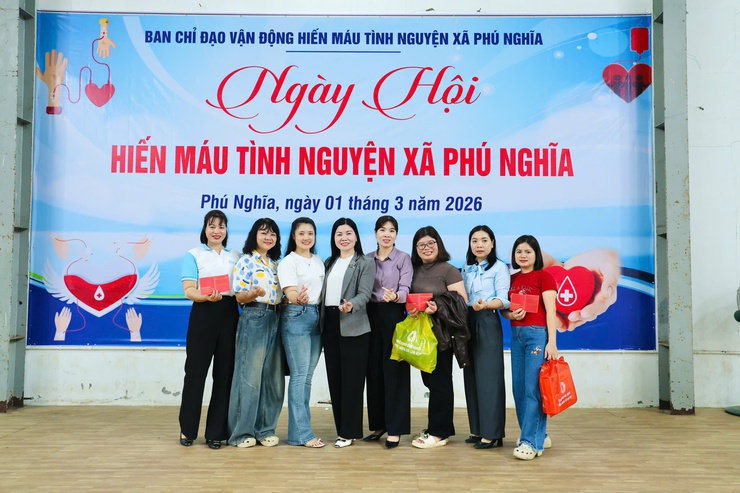 Sôi nổi Ngày hội hiến máu tình nguyện xã Phú Nghĩa năm 2026- Ảnh 15.