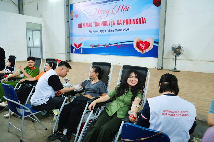 Sôi nổi Ngày hội hiến máu tình nguyện xã Phú Nghĩa năm 2026- Ảnh 23.