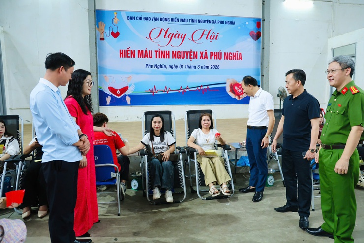 Sôi nổi Ngày hội hiến máu tình nguyện xã Phú Nghĩa năm 2026- Ảnh 6.