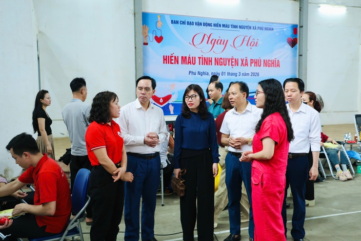 Sôi nổi Ngày hội hiến máu tình nguyện xã Phú Nghĩa năm 2026- Ảnh 5.