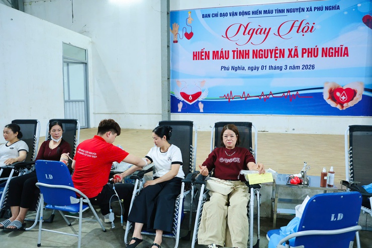 Sôi nổi Ngày hội hiến máu tình nguyện xã Phú Nghĩa năm 2026- Ảnh 32.