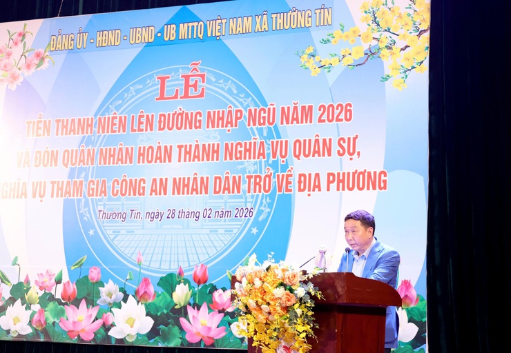 Thanh niên xã Thường Tín sẵn sàng lên đường nhập ngũ năm 2026- Ảnh 3.