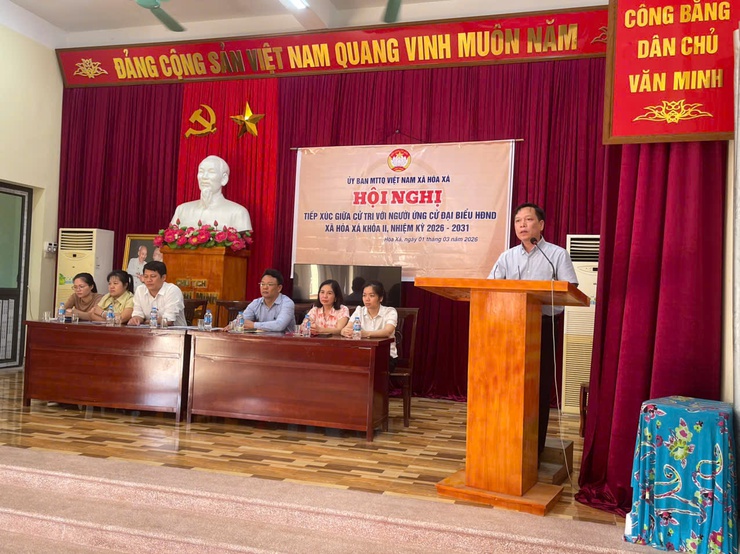 MTTQ VIỆT NAM XÃ HÒA XÁ TỔ CHỨC HỘI NGHỊ TIẾP XÚC CỬ TRI PHỤC VỤ VẬN ĐỘNG BẦU CỬ ĐẠI BIỂU HĐND XÃ KHÓA II, NHIỆM KỲ 2026–2031- Ảnh 5.
