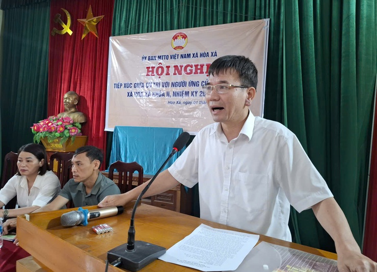 MTTQ VIỆT NAM XÃ HÒA XÁ TỔ CHỨC HỘI NGHỊ TIẾP XÚC CỬ TRI PHỤC VỤ VẬN ĐỘNG BẦU CỬ ĐẠI BIỂU HĐND XÃ KHÓA II, NHIỆM KỲ 2026–2031- Ảnh 8.