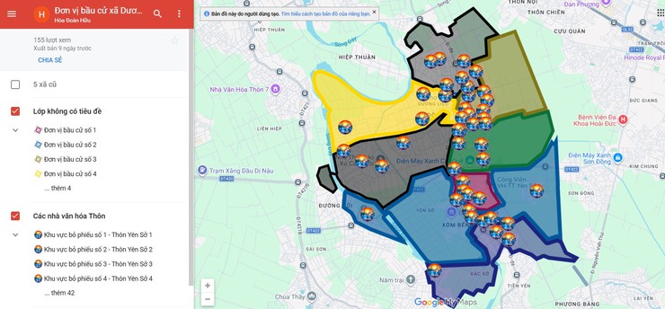 Ra mắt “Bản đồ số” giúp cử tri xã Dương Hoà dễ dàng tra cứu 46 khu vực bỏ phiếu - Ảnh 1.