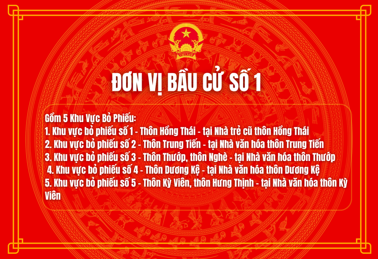 32 địa điểm bỏ phiếu bầu cử đại biểu Quốc hội và đại biểu HĐND các cấp trên địa bàn xã Trần Phú- Ảnh 1.