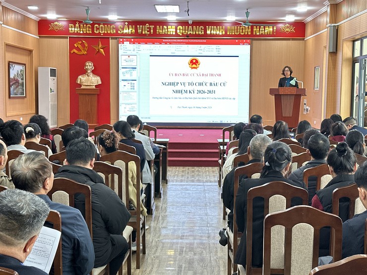 Uỷ ban bầu cử xã Đại Thanh tổ chức tập huấn nghiệp vụ Bầu cử- Ảnh 1.