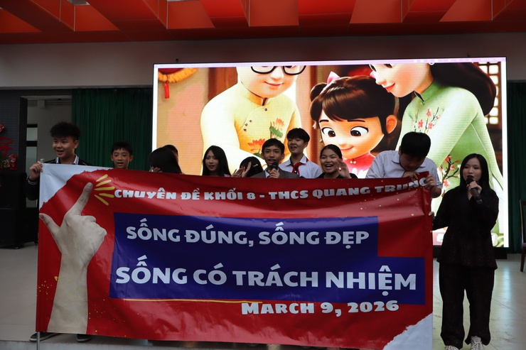 Trường THCS Quang Trung thực hiện chuyên đề truyền thông về "Giáo dục lối sống- ứng xử trong gia đình"- Ảnh 2.