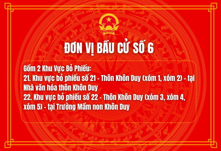 32 địa điểm bỏ phiếu bầu cử đại biểu Quốc hội và đại biểu HĐND các cấp trên địa bàn xã Trần Phú- Ảnh 6.