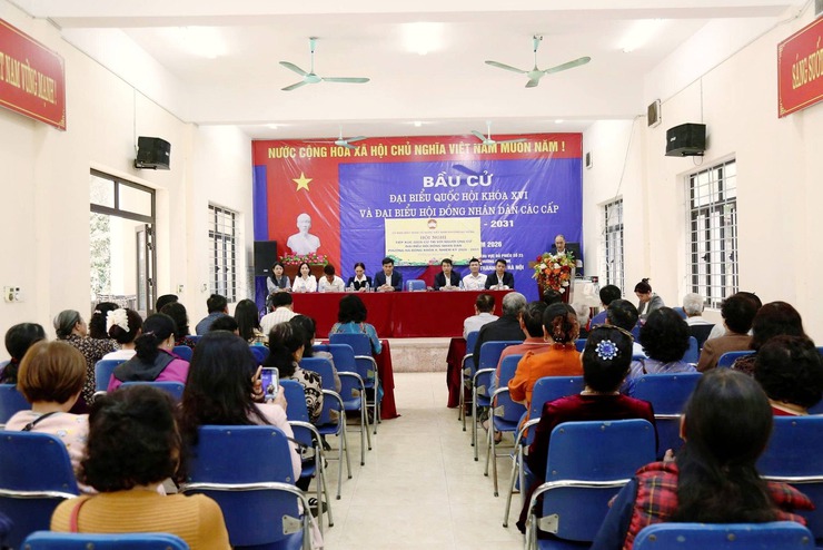 các ứng cử viên đơn vị bầu cử số 3 HĐND phường Hà Đông đã hoàn thành tiếp xúc cử tri vận động bầu cử- Ảnh 8.