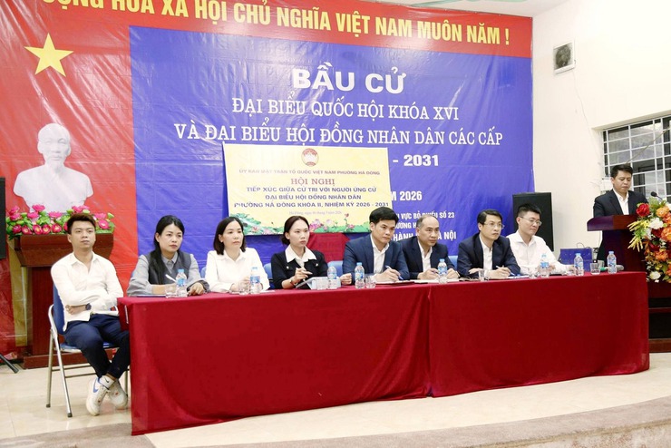 các ứng cử viên đơn vị bầu cử số 3 HĐND phường Hà Đông đã hoàn thành tiếp xúc cử tri vận động bầu cử- Ảnh 1.