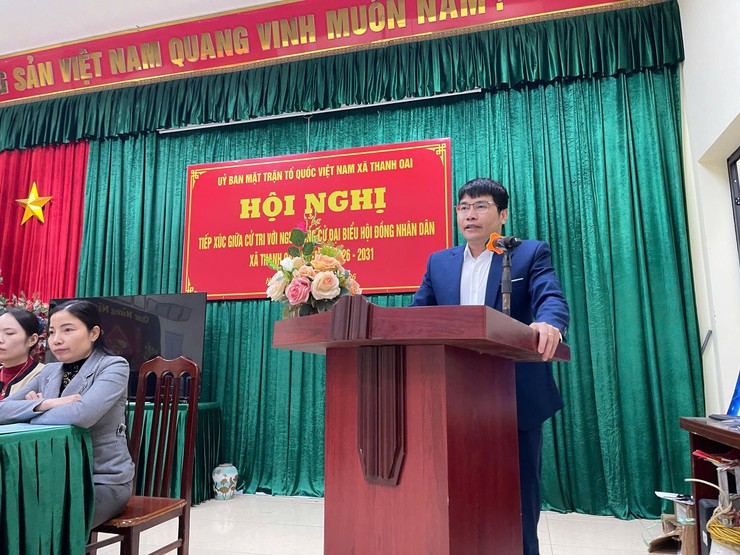 HỘI NGHỊ TIẾP XÚC CỬ TRI ĐƠN VỊ BẦU CỬ SỐ 6 TẠI THÔN TÂN TIẾN- Ảnh 5.