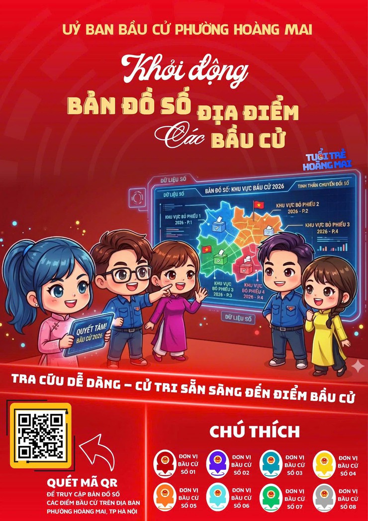 Phường Hoàng Mai ra mắt Bản đồ số địa điểm các điểm bầu cử- Ảnh 1.