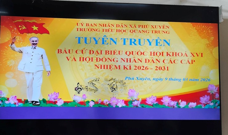 Ngành Giáo dục xã Phú Xuyên đẩy mạnh tuyên truyền, lan tỏa ý nghĩa ngày bầu cử đại biểu Quốc hội và HĐND các cấp nhiệm kỳ 2026-2031- Ảnh 1.