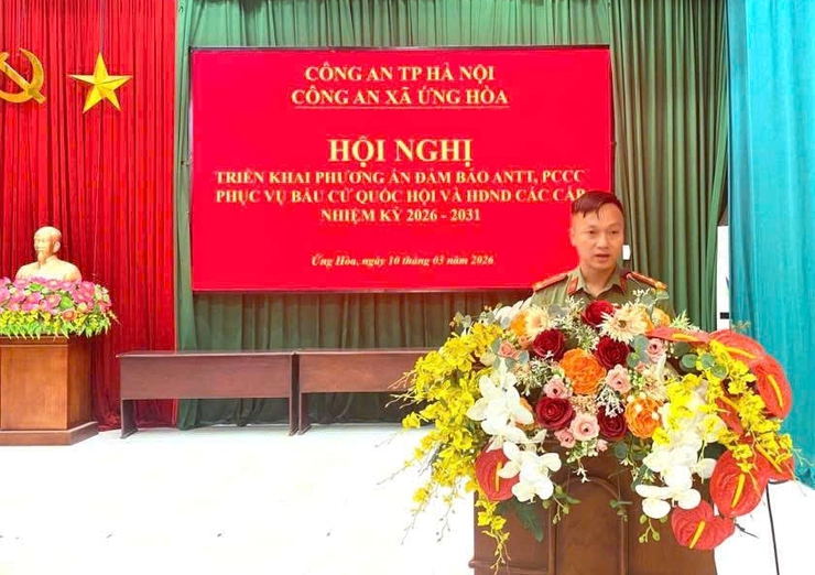CÔNG AN XÃ ỨNG HÒA TRIỂN KHAI PHƯƠNG ÁN BẢO ĐẢM ANTT, PCCC PHỤC VỤ BẦU CỬ QUỐC HỘI VÀ HĐND CÁC CẤP NHIỆM KỲ 2026 – 2031.- Ảnh 2.