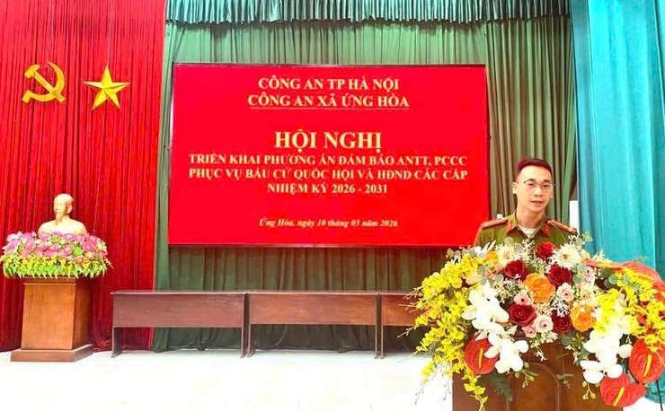 CÔNG AN XÃ ỨNG HÒA TRIỂN KHAI PHƯƠNG ÁN BẢO ĐẢM ANTT, PCCC PHỤC VỤ BẦU CỬ QUỐC HỘI VÀ HĐND CÁC CẤP NHIỆM KỲ 2026 – 2031.- Ảnh 3.