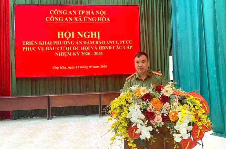 CÔNG AN XÃ ỨNG HÒA TRIỂN KHAI PHƯƠNG ÁN BẢO ĐẢM ANTT, PCCC PHỤC VỤ BẦU CỬ QUỐC HỘI VÀ HĐND CÁC CẤP NHIỆM KỲ 2026 – 2031.- Ảnh 4.