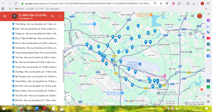 BẢN ĐỒ VỊ TRÍ CÁC KHU VỰC BỎ PHIẾU BẦU CỬ TRÊN ĐỊA BÀN XÃ NỘI BÀI- Ảnh 2.