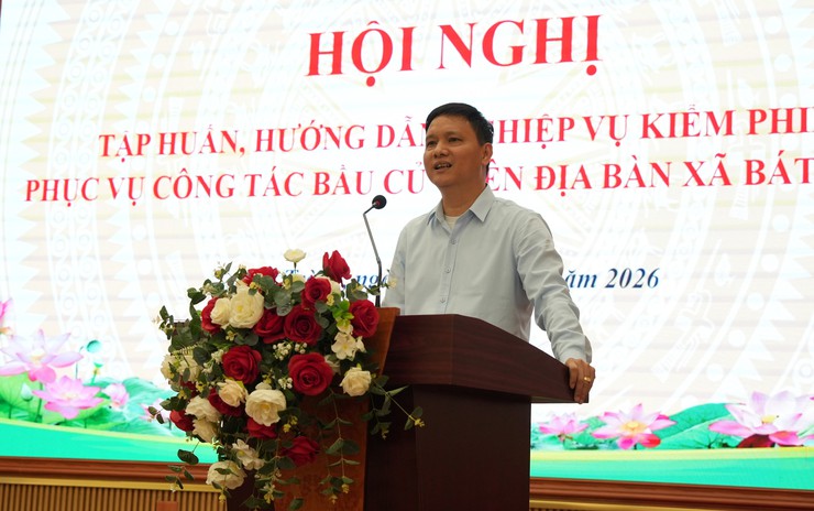 Bát Tràng tập huấn nghiệp vụ kiểm phiếu, tổng hợp kết quả bầu cử- Ảnh 2.