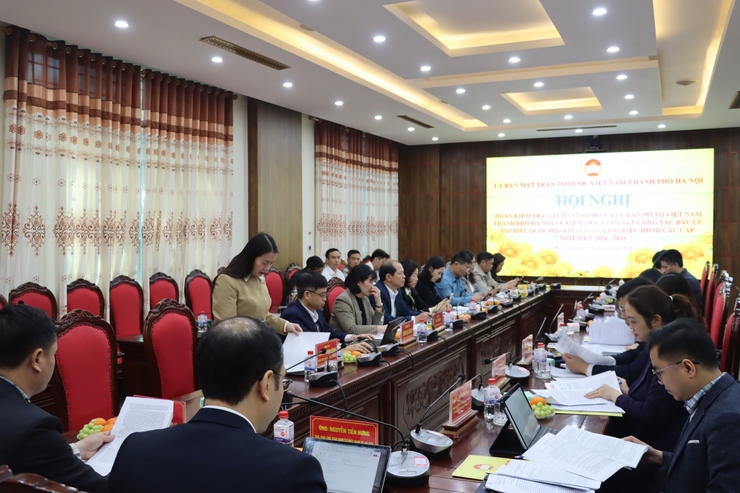 Đoàn kiểm tra, giám sát số 08 của Uỷ ban MTTQ Việt Nam TP Hà Nội về kiểm tra, giám sát công tác bầu cử- Ảnh 3.