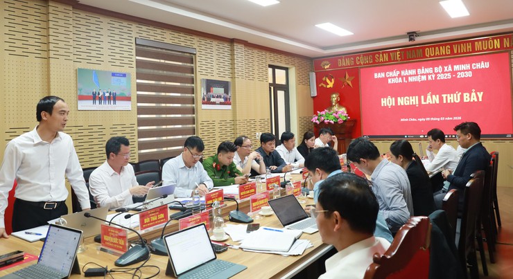 Hội nghị lần thứ Bảy – Ban Chấp hành Đảng bộ xã Minh Châu khóa I quyết nghị nhiều nội dung quan trọng- Ảnh 2.