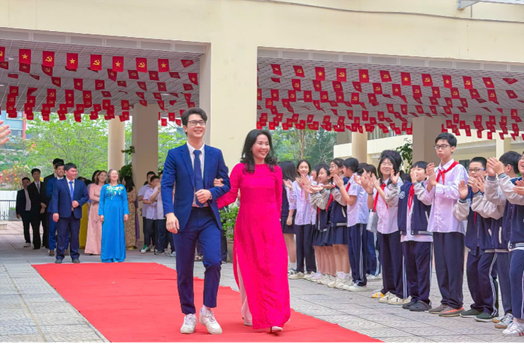 TRƯỜNG THCS HOÀNG MAI HƯỞNG ỨNG "TUẦN LỄ ÁO DÀI 2026"- Ảnh 3.