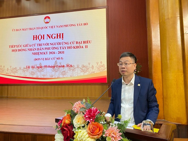 Ứng cử viên đại biểu HĐND phường Tây Hồ tiếp xúc cử tri đơn vị bầu cử số 5: Khẳng định tinh thần nghe - nói - làm!- Ảnh 2.