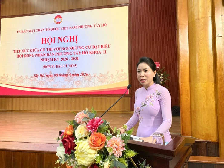 Ứng cử viên đại biểu HĐND phường Tây Hồ tiếp xúc cử tri đơn vị bầu cử số 5: Khẳng định tinh thần nghe - nói - làm!- Ảnh 4.