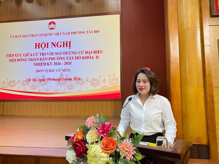 Ứng cử viên đại biểu HĐND phường Tây Hồ tiếp xúc cử tri đơn vị bầu cử số 5: Khẳng định tinh thần nghe - nói - làm!- Ảnh 5.