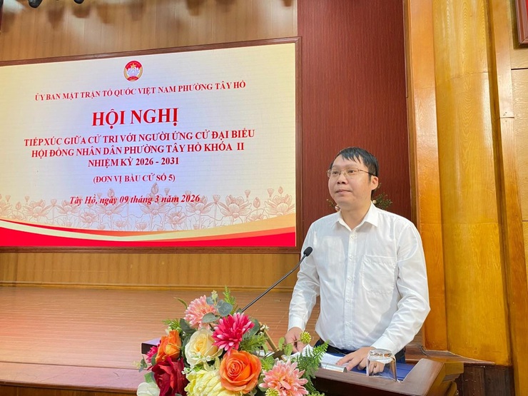 Ứng cử viên đại biểu HĐND phường Tây Hồ tiếp xúc cử tri đơn vị bầu cử số 5: Khẳng định tinh thần nghe - nói - làm!- Ảnh 6.