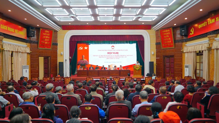 Tổ chức hội nghị tiếp xúc cử tri với người ứng cử đại biểu HĐND phường Từ Liêm khóa II, nhiệm kỳ 2026–2031 tại đơn vị bầu cử số 02- Ảnh 1.