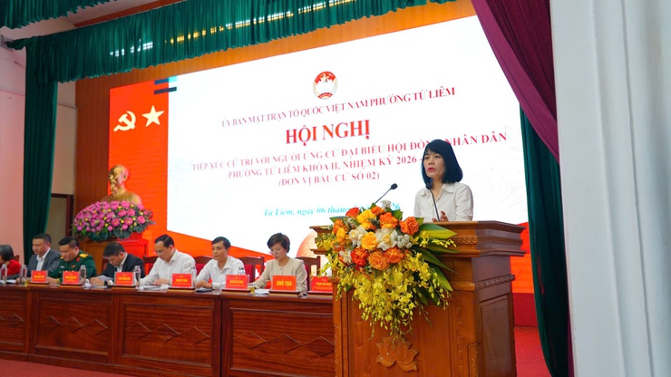 Tổ chức hội nghị tiếp xúc cử tri với người ứng cử đại biểu HĐND phường Từ Liêm khóa II, nhiệm kỳ 2026–2031 tại đơn vị bầu cử số 02- Ảnh 2.