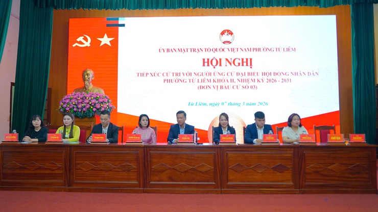 Tổ chức hội nghị tiếp xúc cử tri với người ứng cử đại biểu HĐND phường Từ Liêm khóa II, nhiệm kỳ 2026–2031 tại đơn vị bầu cử số 03- Ảnh 1.