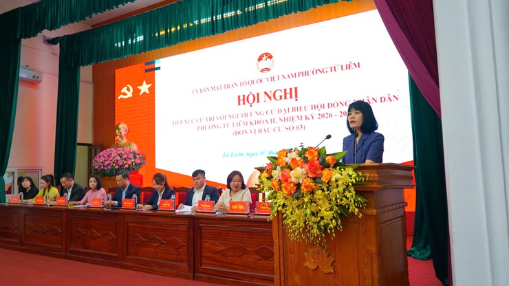 Tổ chức hội nghị tiếp xúc cử tri với người ứng cử đại biểu HĐND phường Từ Liêm khóa II, nhiệm kỳ 2026–2031 tại đơn vị bầu cử số 03- Ảnh 2.