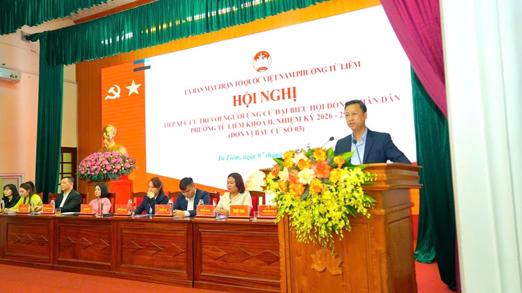 Tổ chức hội nghị tiếp xúc cử tri với người ứng cử đại biểu HĐND phường Từ Liêm khóa II, nhiệm kỳ 2026–2031 tại đơn vị bầu cử số 03- Ảnh 4.