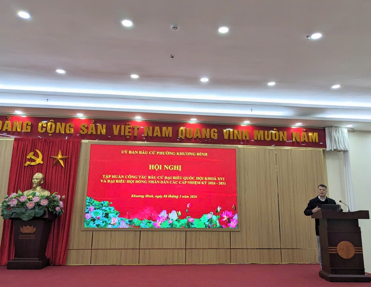 Khương Đình: Tập huấn công tác bầu cử đại biểu Quốc hội khóa XVI và đại biểu Hội đồng nhân dân các cấp nhiệm kỳ 2026–2031- Ảnh 1.