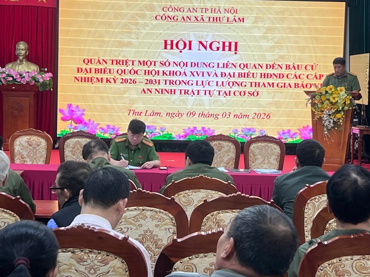 Công an xã Thư Lâm triển khai công tác bảo đảm an ninh trật tự phục vụ bầu cử đại biểu Quốc hội khoá XVI và đại biểu HĐND các cấp nhiệm kỳ 2026-2031- Ảnh 1.