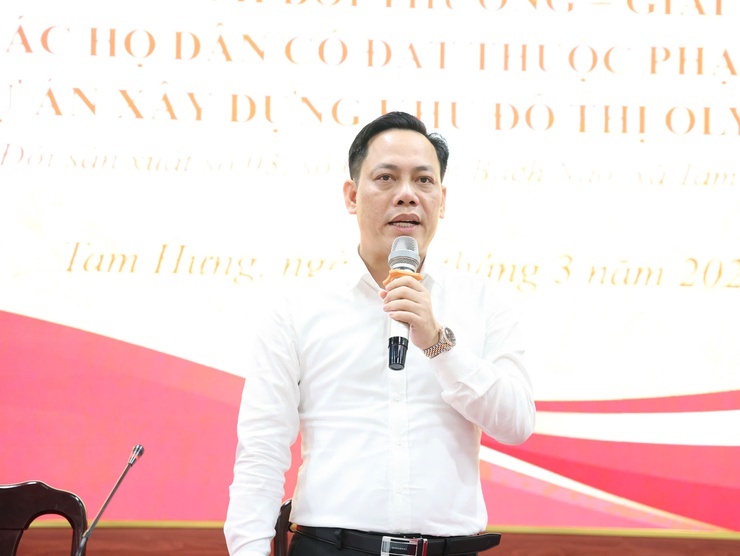 Thôn Bạch Nao tổ chức họp dân triển khai công tác GPMB Dự án Khu đô thị thể thao Olympic- Ảnh 3.