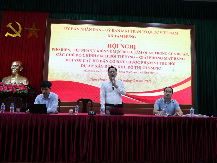 Thôn Bạch Nao tổ chức họp dân triển khai công tác GPMB Dự án Khu đô thị thể thao Olympic- Ảnh 1.