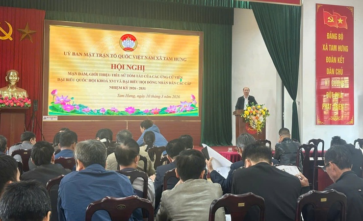Xã Tam Hưng tổ chức hội nghị mạn đàm, giới thiệu tiểu sử tóm tắt người ứng cử đại biểu Quốc hội khóa XVI và đại biểu HĐND các cấp nhiệm kỳ 2026–2031- Ảnh 1.