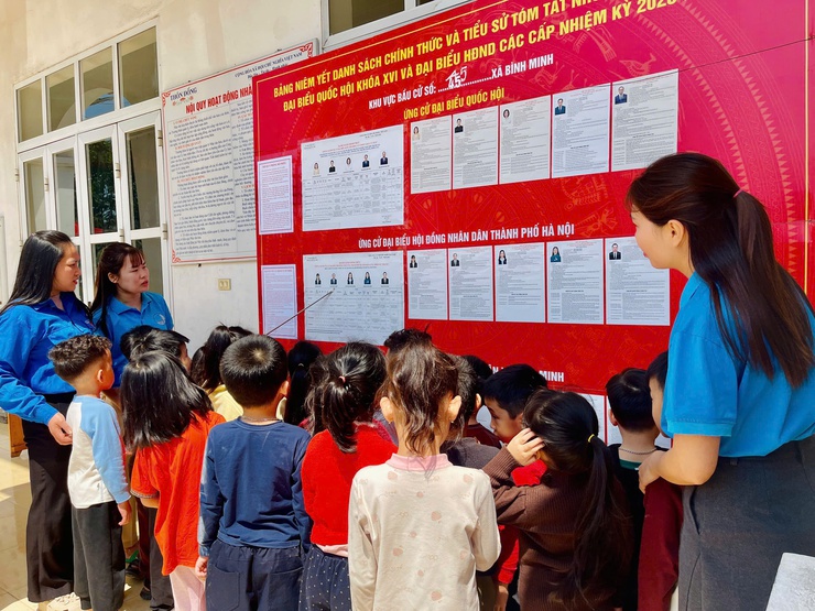 NGÀNH GIÁO DỤC & ĐÀO TẠO XÃ BÌNH MINH ĐẨY MẠNH TUYÊN TRUYỀN BẦU CỬ- Ảnh 2.