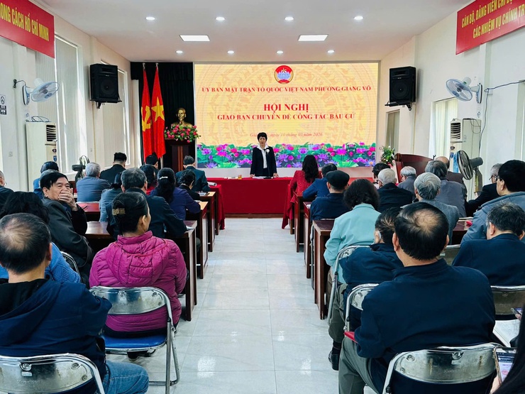 UB Mặt trận Tổ quốc Việt Nam phường tổ chức Hội nghị giao ban công tác bầu cử - Ảnh 1.