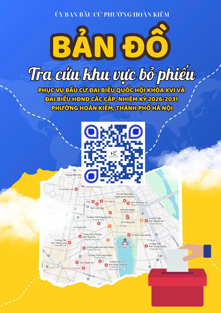 Phường Hoàn Kiếm ra mắt bản đồ số các khu vực bỏ phiếu trên địa bàn phường- Ảnh 1.